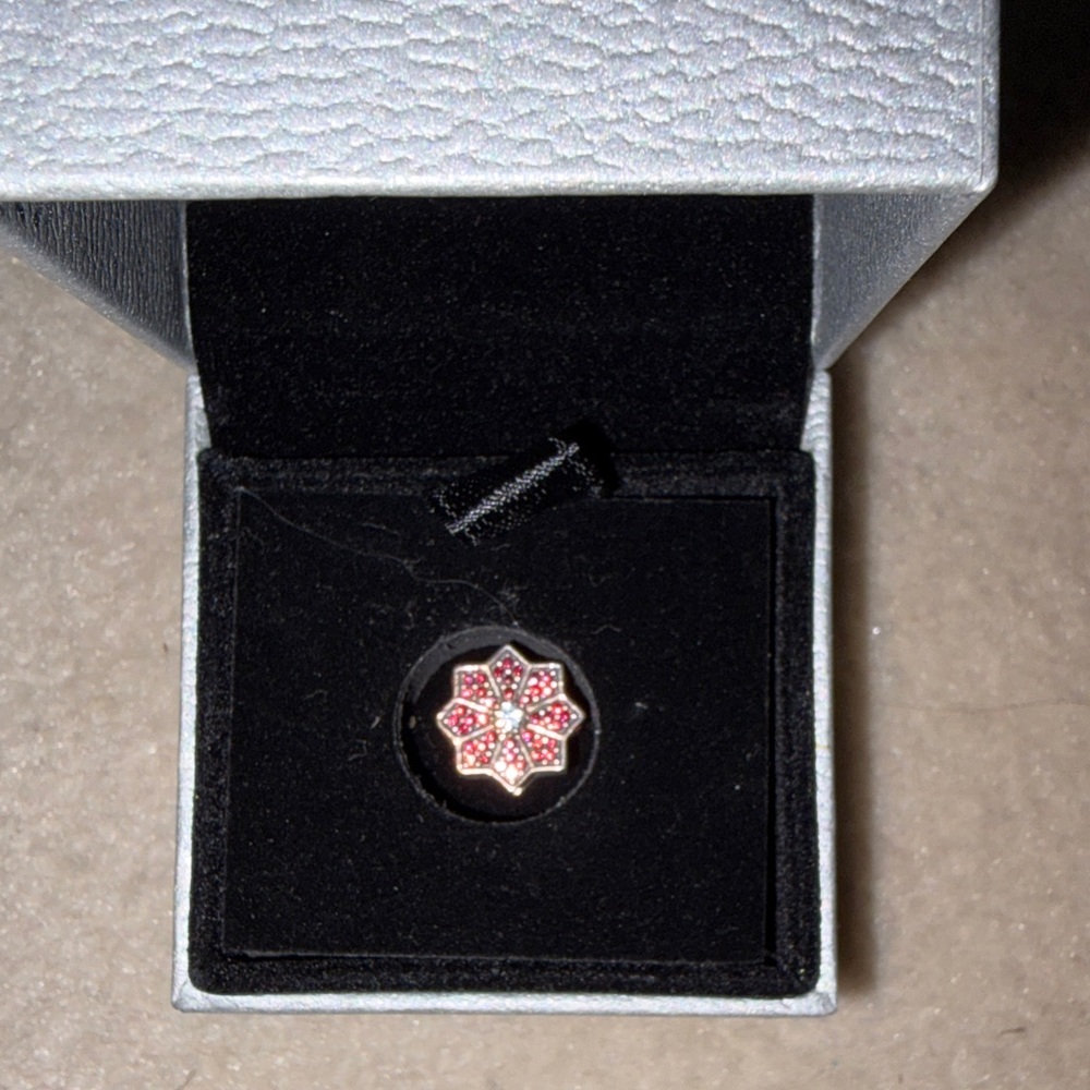 Pandora Pink Flower Sparkle Charm